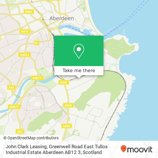 John Clark Leasing, Greenwell Road East Tullos Industrial Estate Aberdeen AB12 3 map