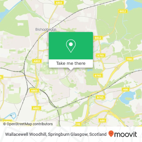 Wallacewell Woodhill, Springburn Glasgow map