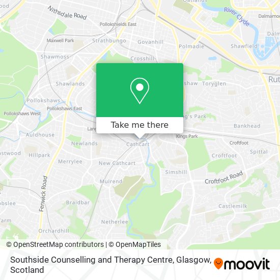 Southside Counselling and Therapy Centre, Glasgow map