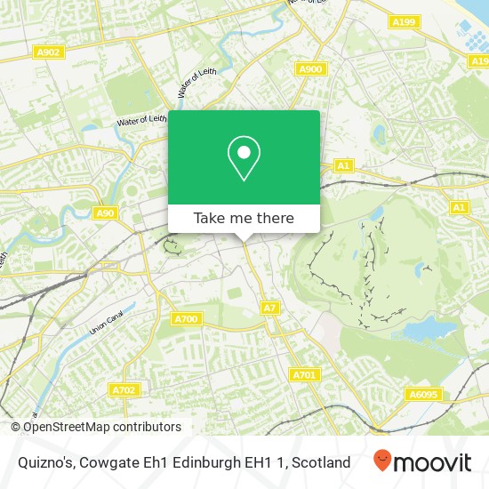 Quizno's, Cowgate Eh1 Edinburgh EH1 1 map