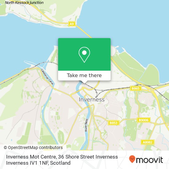 Inverness Mot Centre, 36 Shore Street Inverness Inverness IV1 1NF map