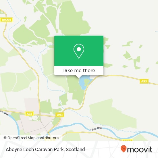 Aboyne Loch Caravan Park map