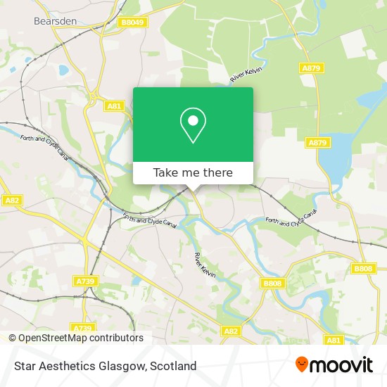 Star Aesthetics Glasgow map