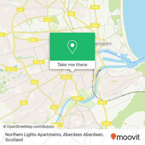Northern Lights Apartments, Aberdeen Aberdeen map