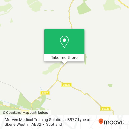 Morven Medical Training Solutions, B977 Lyne of Skene Westhill AB32 7 map