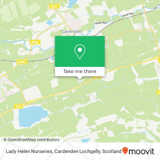 Lady Helen Nurseries, Cardenden Lochgelly map