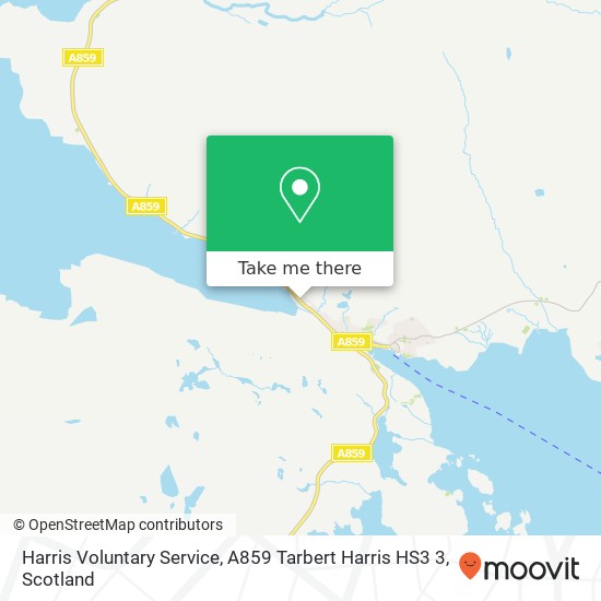 Harris Voluntary Service, A859 Tarbert Harris HS3 3 map