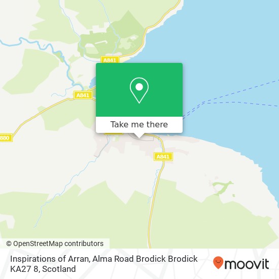 Inspirations of Arran, Alma Road Brodick Brodick KA27 8 map
