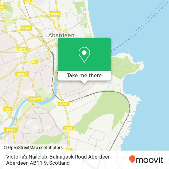 Victoria's Nailclub, Balnagask Road Aberdeen Aberdeen AB11 9 map