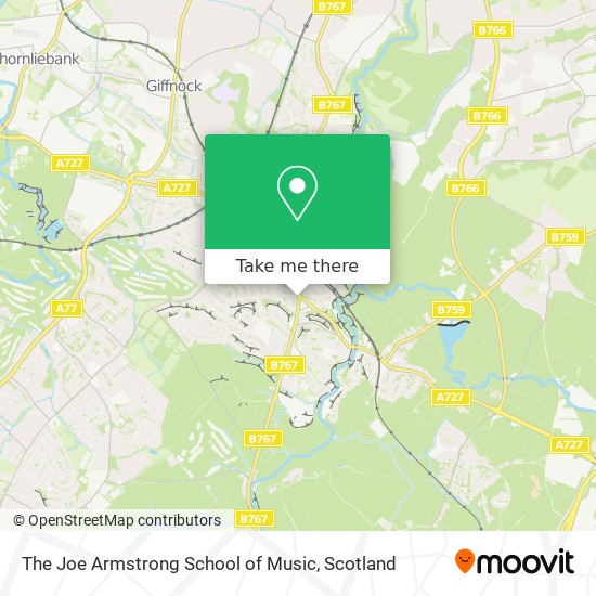 The Joe Armstrong School of Music map