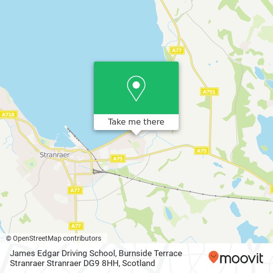 James Edgar Driving School, Burnside Terrace Stranraer Stranraer DG9 8HH map