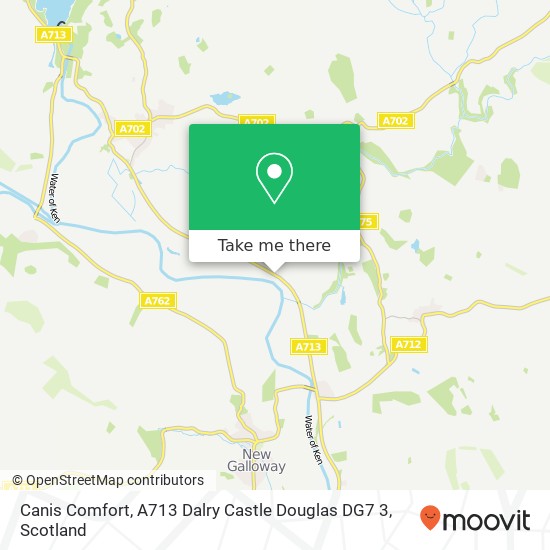 Canis Comfort, A713 Dalry Castle Douglas DG7 3 map
