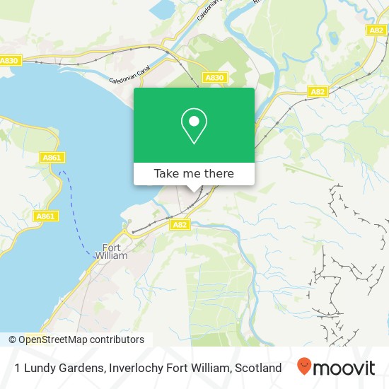 1 Lundy Gardens, Inverlochy Fort William map