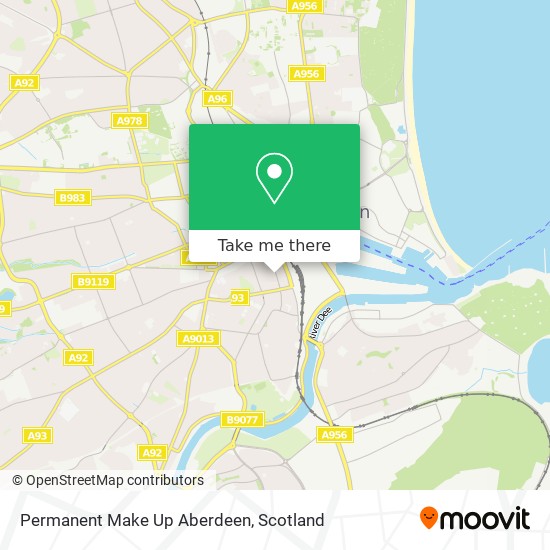 Permanent Make Up Aberdeen map