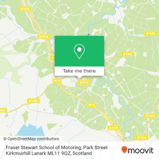 Fraser Stewart School of Motoring, Park Street Kirkmuirhill Lanark ML11 9QZ map