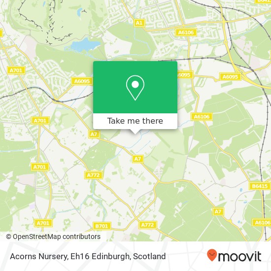Acorns Nursery, Eh16 Edinburgh map