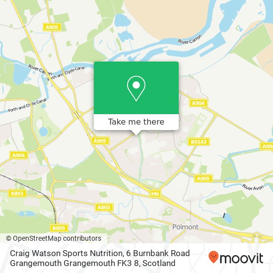 Craig Watson Sports Nutrition, 6 Burnbank Road Grangemouth Grangemouth FK3 8 map