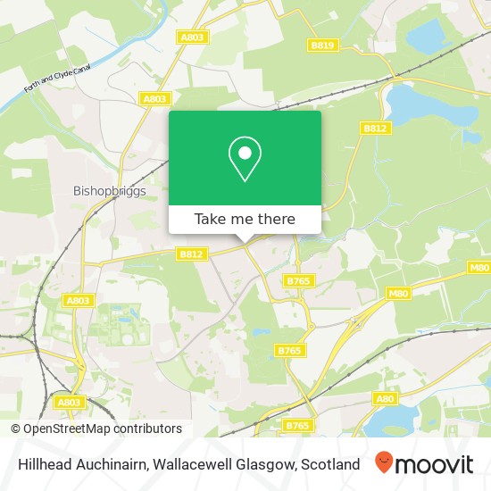 Hillhead Auchinairn, Wallacewell Glasgow map