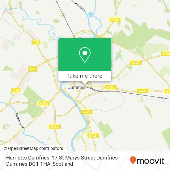 Harrietts Dumfries, 17 St Marys Street Dumfries Dumfries DG1 1HA map