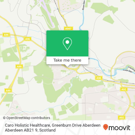 Caro Holistic Healthcare, Greenburn Drive Aberdeen Aberdeen AB21 9 map