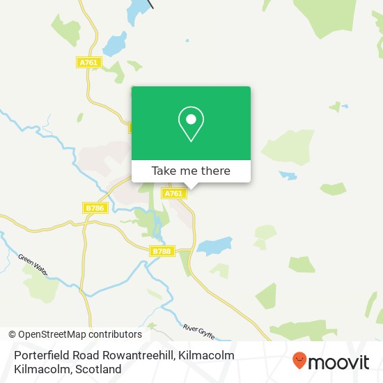 Porterfield Road Rowantreehill, Kilmacolm Kilmacolm map