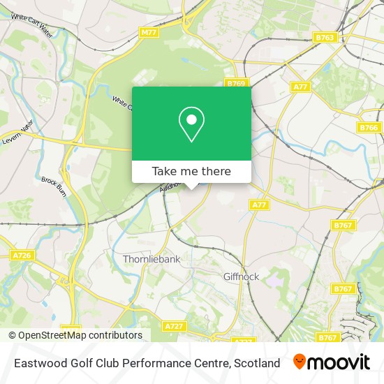 Eastwood Golf Club Performance Centre map
