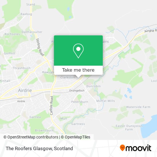 The Roofers Glasgow map