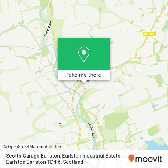 Scotts Garage Earlston, Earlston Industrial Estate Earlston Earlston TD4 6 map