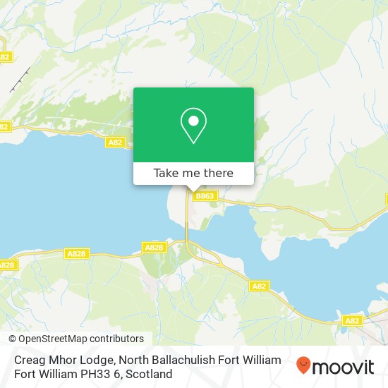 Creag Mhor Lodge, North Ballachulish Fort William Fort William PH33 6 map
