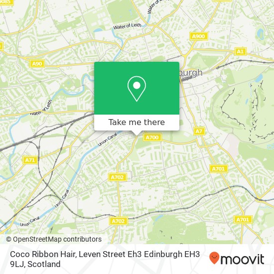 Coco Ribbon Hair, Leven Street Eh3 Edinburgh EH3 9LJ map