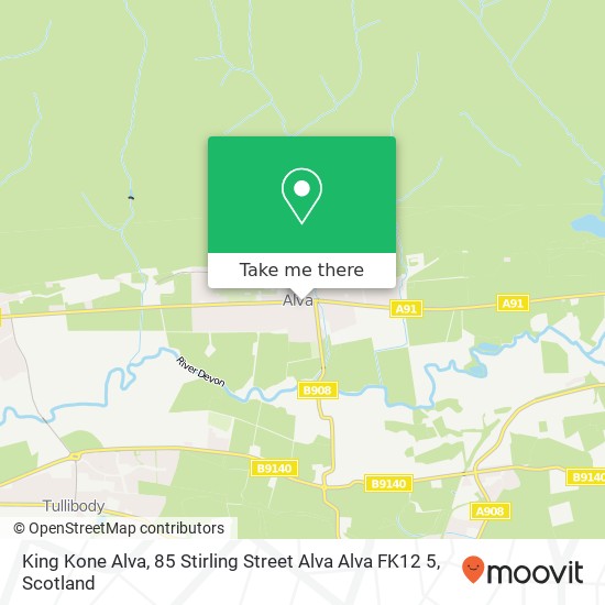 King Kone Alva, 85 Stirling Street Alva Alva FK12 5 map