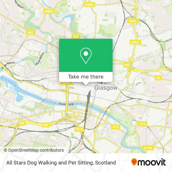 All Stars Dog Walking and Pet Sitting map