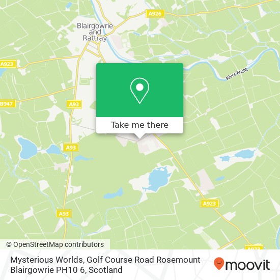 Mysterious Worlds, Golf Course Road Rosemount Blairgowrie PH10 6 map