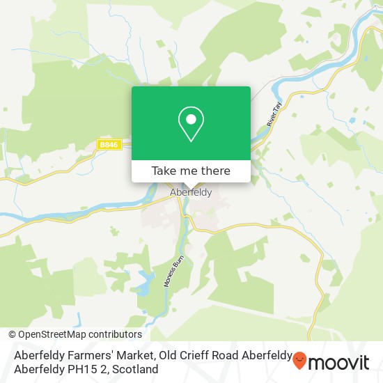 Aberfeldy Farmers' Market, Old Crieff Road Aberfeldy Aberfeldy PH15 2 map