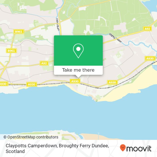 Claypotts Camperdown, Broughty Ferry Dundee map