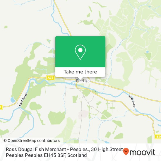 Ross Dougal Fish Merchant - Peebles., 30 High Street Peebles Peebles EH45 8SF map