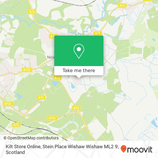 Kilt Store Online, Stein Place Wishaw Wishaw ML2 9 map