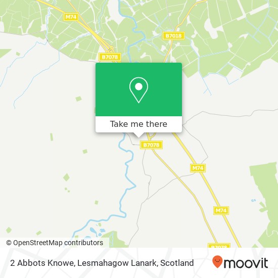 2 Abbots Knowe, Lesmahagow Lanark map