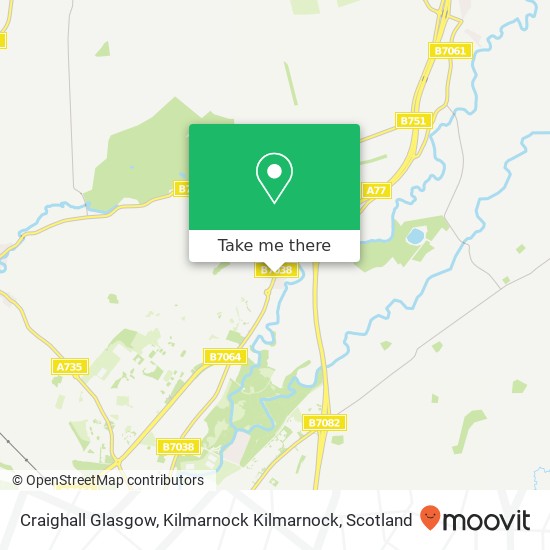Craighall Glasgow, Kilmarnock Kilmarnock map