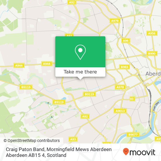 Craig Paton Band, Morningfield Mews Aberdeen Aberdeen AB15 4 map