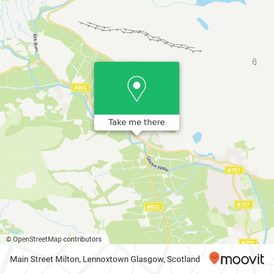 Main Street Milton, Lennoxtown Glasgow map