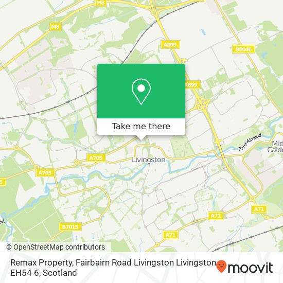 Remax Property, Fairbairn Road Livingston Livingston EH54 6 map