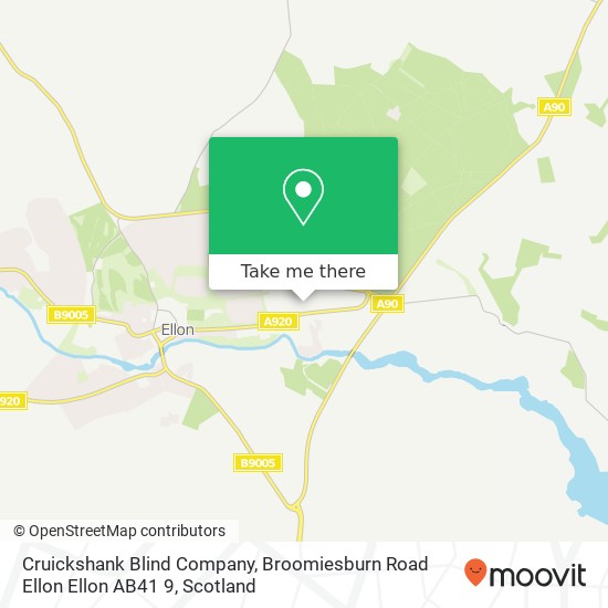 Cruickshank Blind Company, Broomiesburn Road Ellon Ellon AB41 9 map