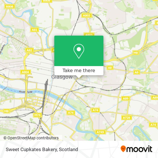 Sweet Cupkates Bakery map