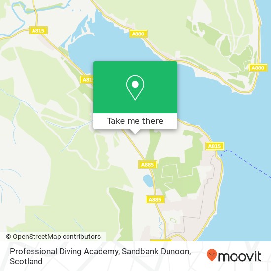 Professional Diving Academy, Sandbank Dunoon map