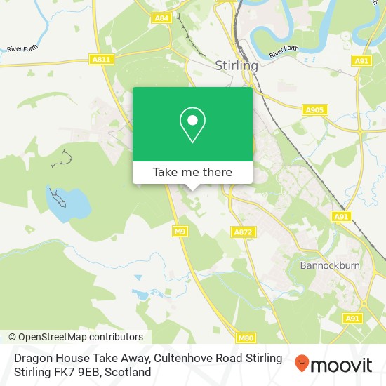 Dragon House Take Away, Cultenhove Road Stirling Stirling FK7 9EB map