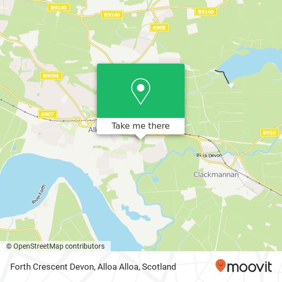 Forth Crescent Devon, Alloa Alloa map