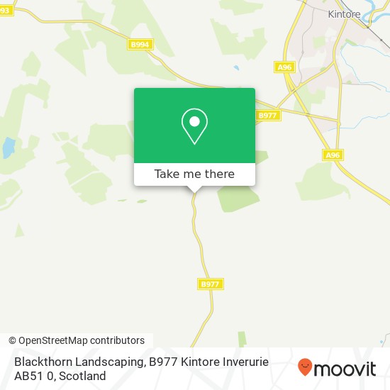 Blackthorn Landscaping, B977 Kintore Inverurie AB51 0 map