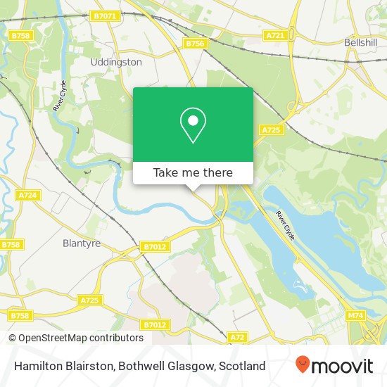 Hamilton Blairston, Bothwell Glasgow map