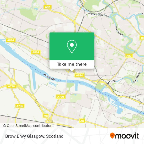 Brow Envy Glasgow map